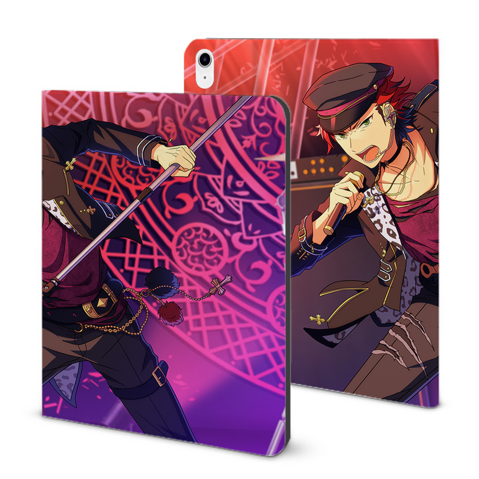 （画像用） あんさんぶるスターズ! Ensemble Stars IPad ケース ブック型 PUレザー TPU 耐衝撃 軽量 薄型 ペン収納なし 全面保護 IPad 各モデル対応